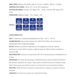 Cargador/Mantenedor de baterías Optimate 7 12V. – 24V. TM-260