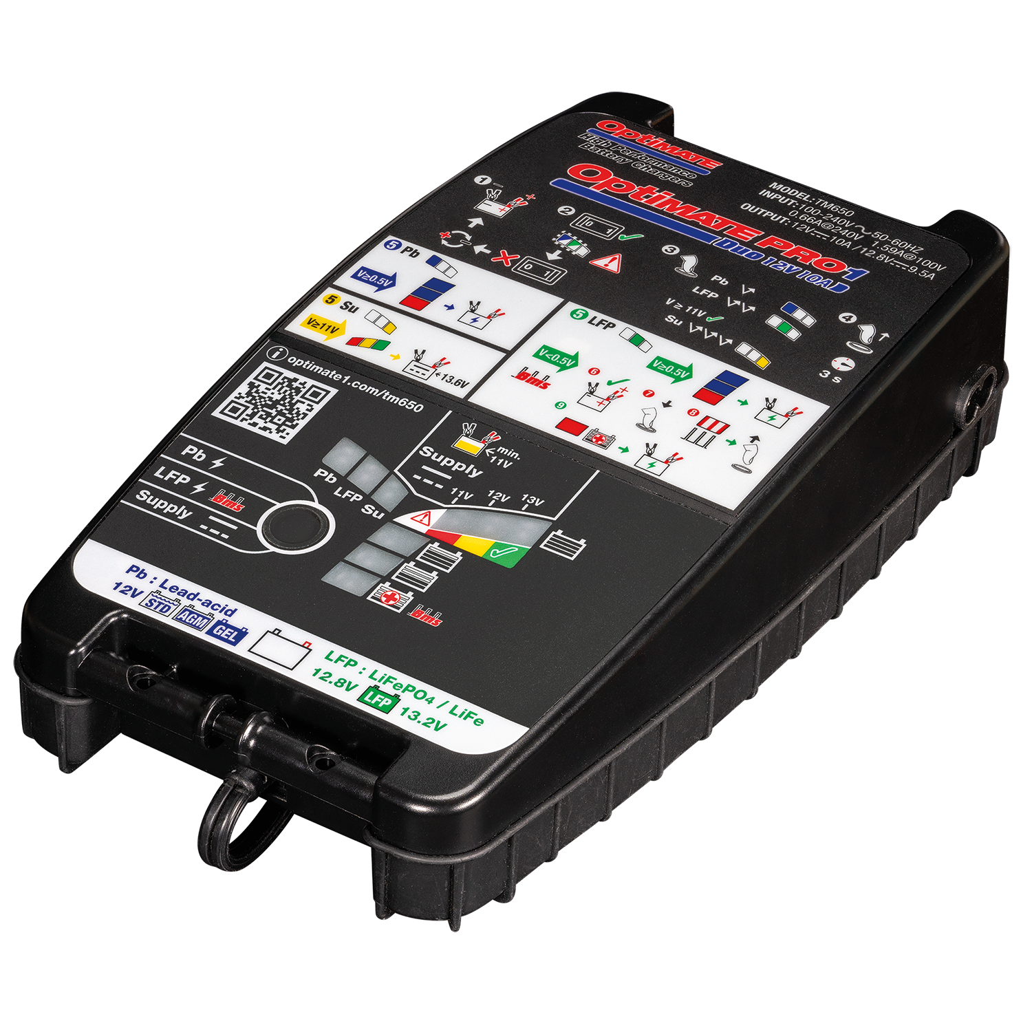 CARGADOR DE BATERÍAS OPTIMATE PRO 1 DUO TM-650EU - Imagen 3