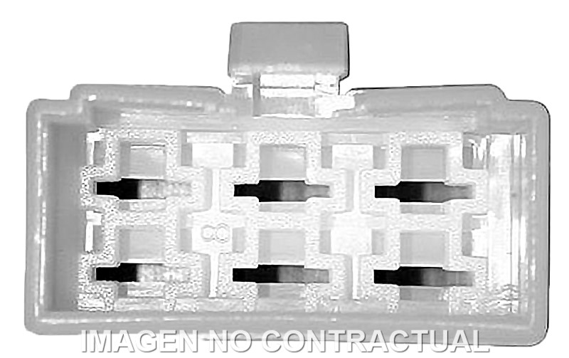 Conector rectangular Hembra con Lengüeta para 6 conctores fastom