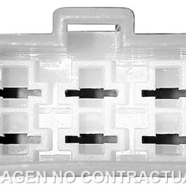 Conector rectangular hembra con ranura para 6 conectores fastom