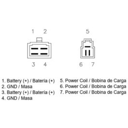 Regulador 12V – Trifase – CC – 7 Cables