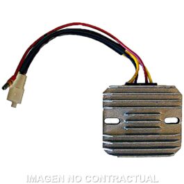 Regulador 12V – Monofase – CC – Sin Sensor 4 cables: 2 amarillos/alternador, 1 negro/tierra, 1 blanco y rojo/batería