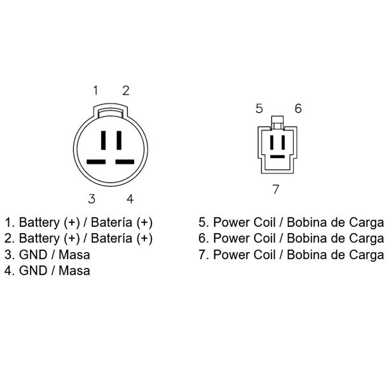 Regulador Honda XRV Africa Twin 12V - TRIFASE - 7 Cables -2 CONECTORES - Imagen 2