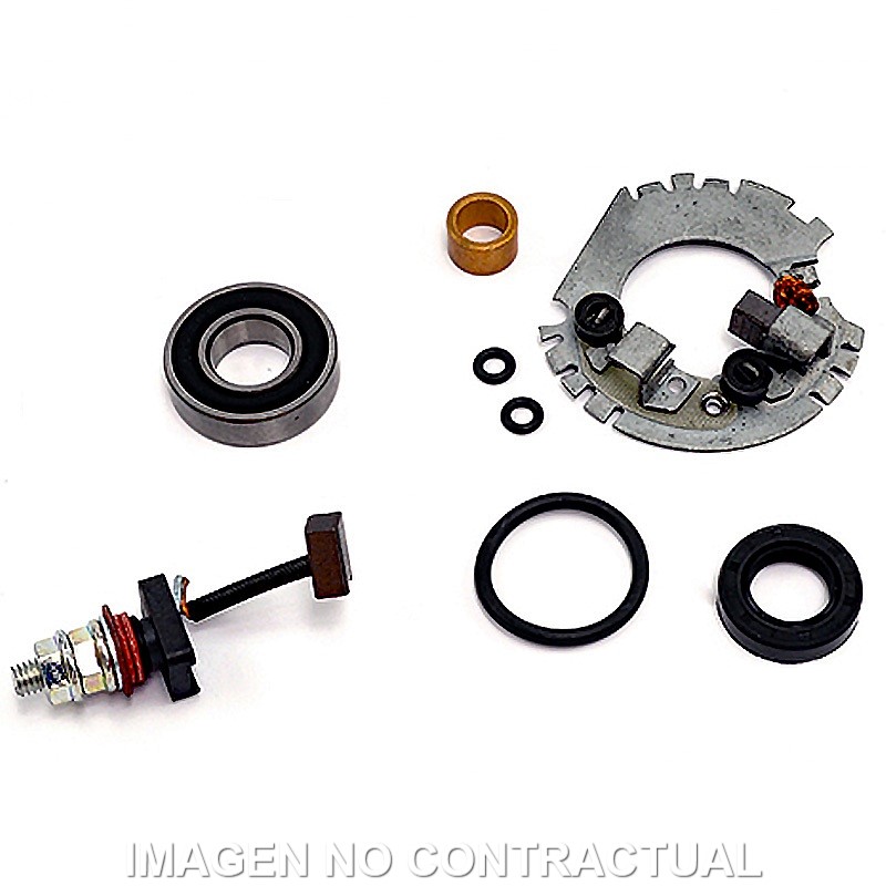 Kit revisión motor de arranque con portaescobillas - con 2 escobillas  - con retén