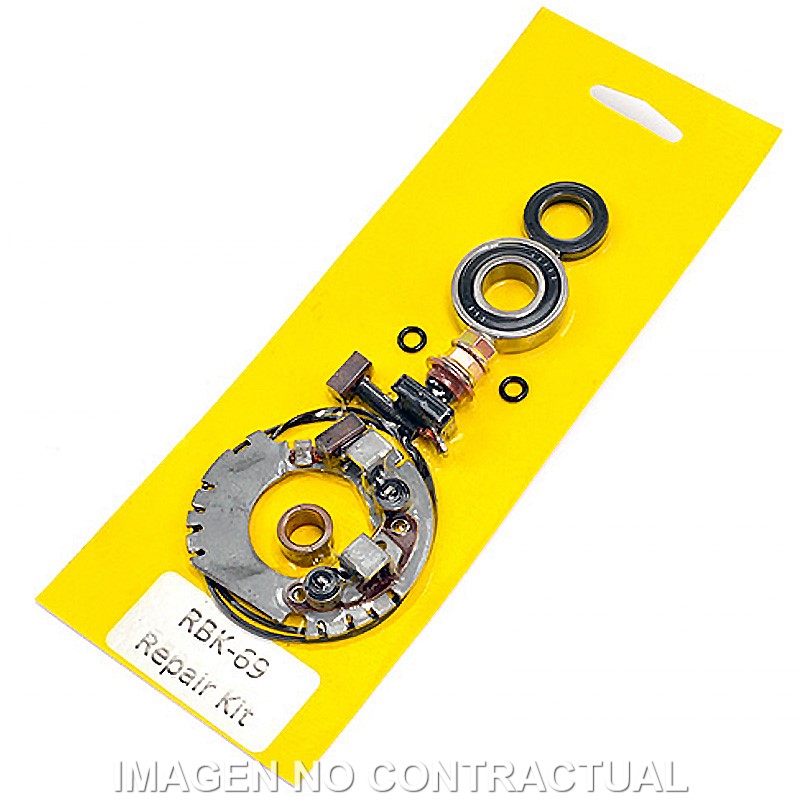 Kit revisión motor de arranque con portaescobillas - con 2 escobillas  - con retén