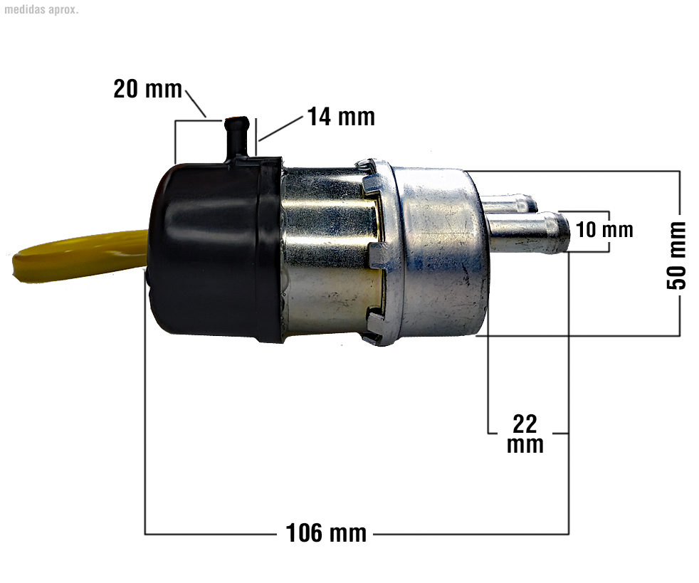 Bomba gasolina Mitsubishi Honda VT Shadow 12V - Ø 10 mm - Imagen 5