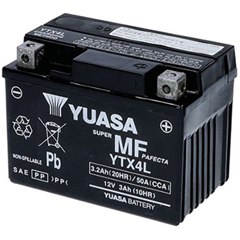 BATERIA YUASA YTX4L-WC PRECARGADA