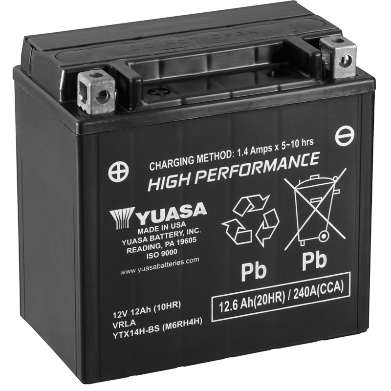 BATERÍA YUASA YTX14H-BS ALTO RENDIMIENTO