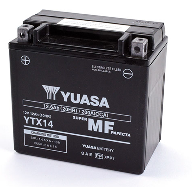BATERÍA YUASA YTX14-WC PRECARGADA