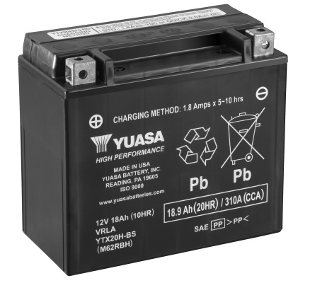 BATERÍA YUASA YTX20H-BS ALTO RENDIMIENTO