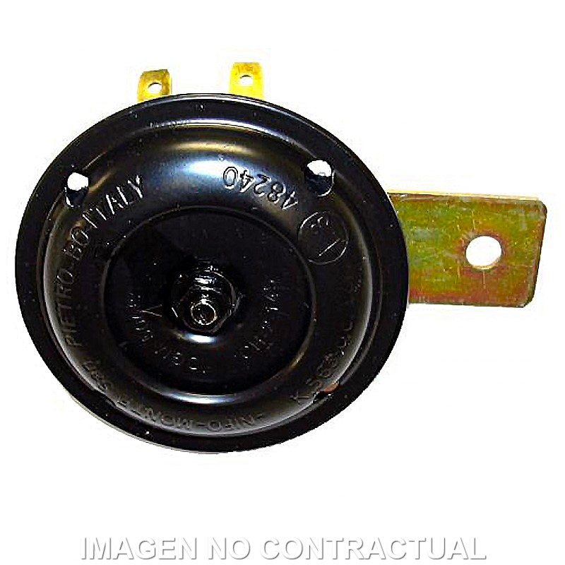 Claxon zincado blanco 12V - 1