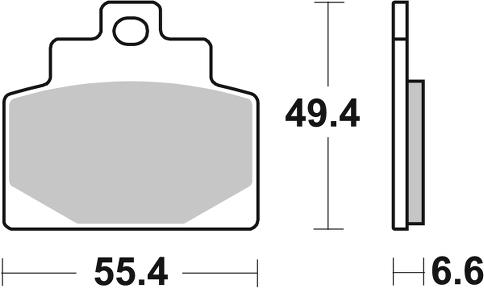 Pastilla de freno SBS P224-MS - Imagen 2