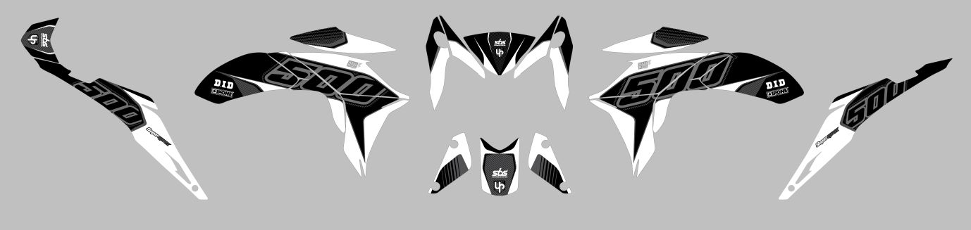 Kit Deco UP Maximize Negro-Blanco Honda CB500F