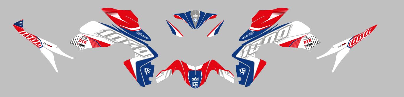 Kit Deco UP Maximize Rojo--Azul Honda CB1000R