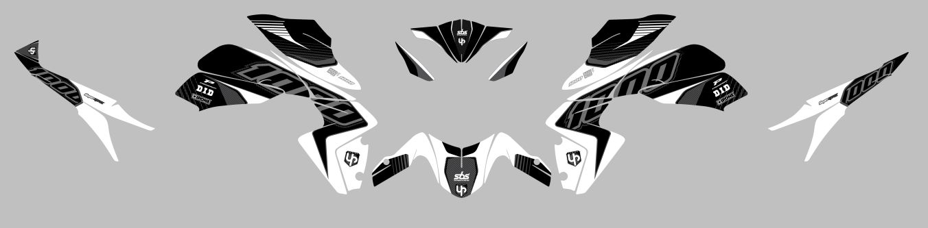 Kit Deco UP Maximize Negro-Blanco Honda CB1000R