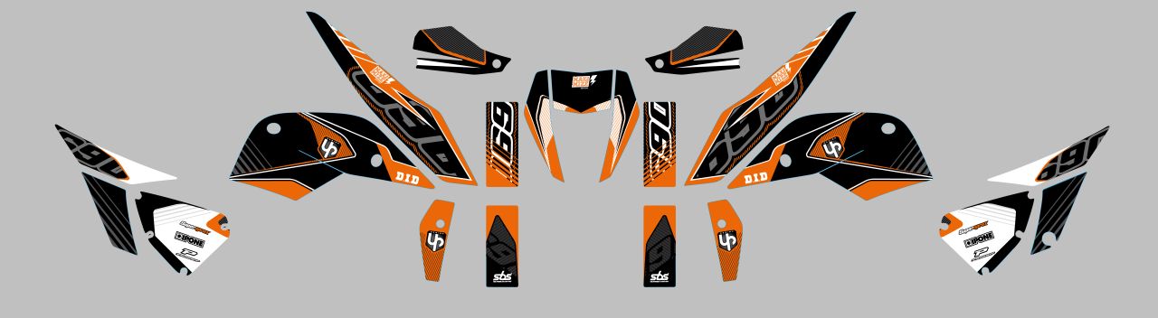 Kit Deco UP Maximize Negro-Naranja KTM Duke 690