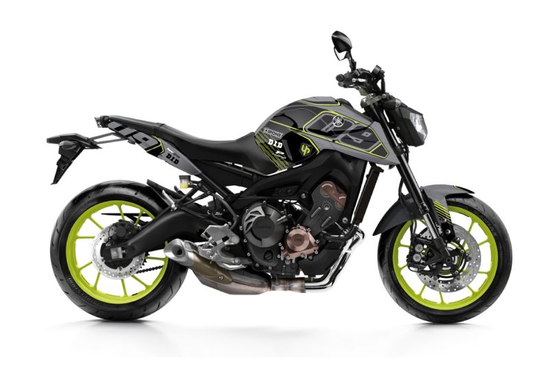 Kit Deco UP Maximize Gris-Amarillo Yamaha MT09 - Imagen 2