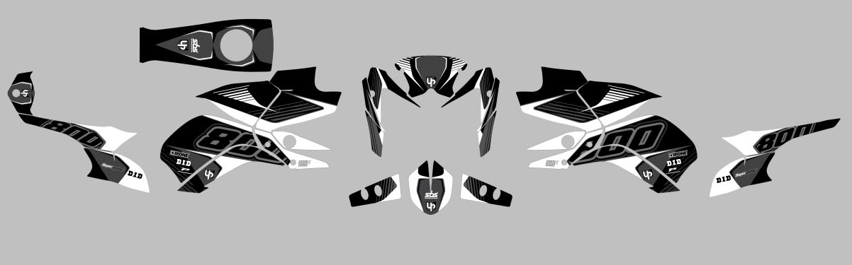 Kit Deco UP Maximize Negro-Blanco Yamaha FZ8
