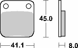 Pastilla de freno SBS P100-HF - Imagen 2