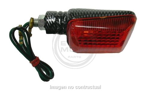 Intermitente mini brazo corto aspecto carbono Universal
