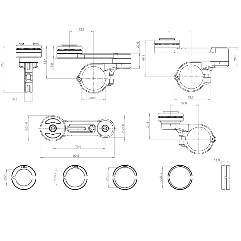 SP SOPORTE MOTO MOUNT PRO CHROME - Imagen 2
