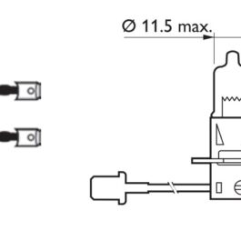 Lámpara Philips de óptica Halóhena H3 Premium 12V 55W
