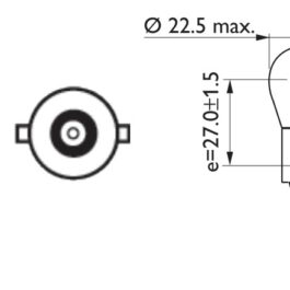 Lámpara Philips de freno Stop P22 12V 15W