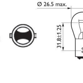 Lámpara Philips de freno/posición P21/5W 12V 21/5W