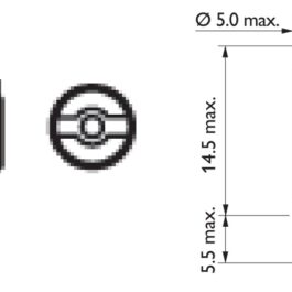 Lámpara Philips de tablero T5 W2W 12V 2W