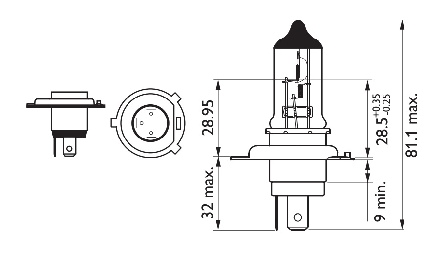 Lámpara Philips de óptica Halógena HS1 Vision Moto 12V 35/35W - Imagen 4