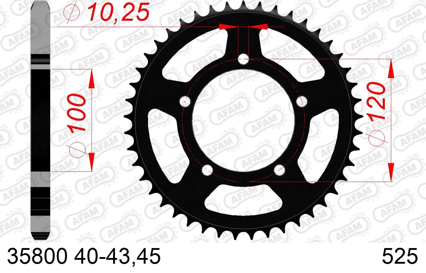 CORONA AFAM ACERO 525X42 - APRILIA - Imagen 2
