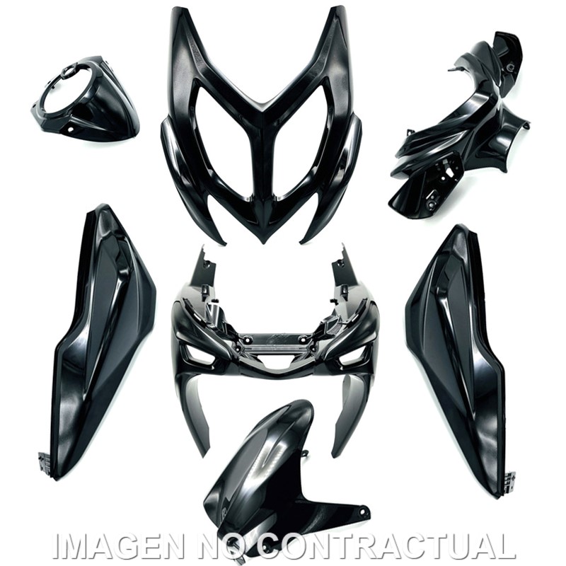 KIT PLASTICOS HERT YAMAHA AEROX NEGRO BRILLO