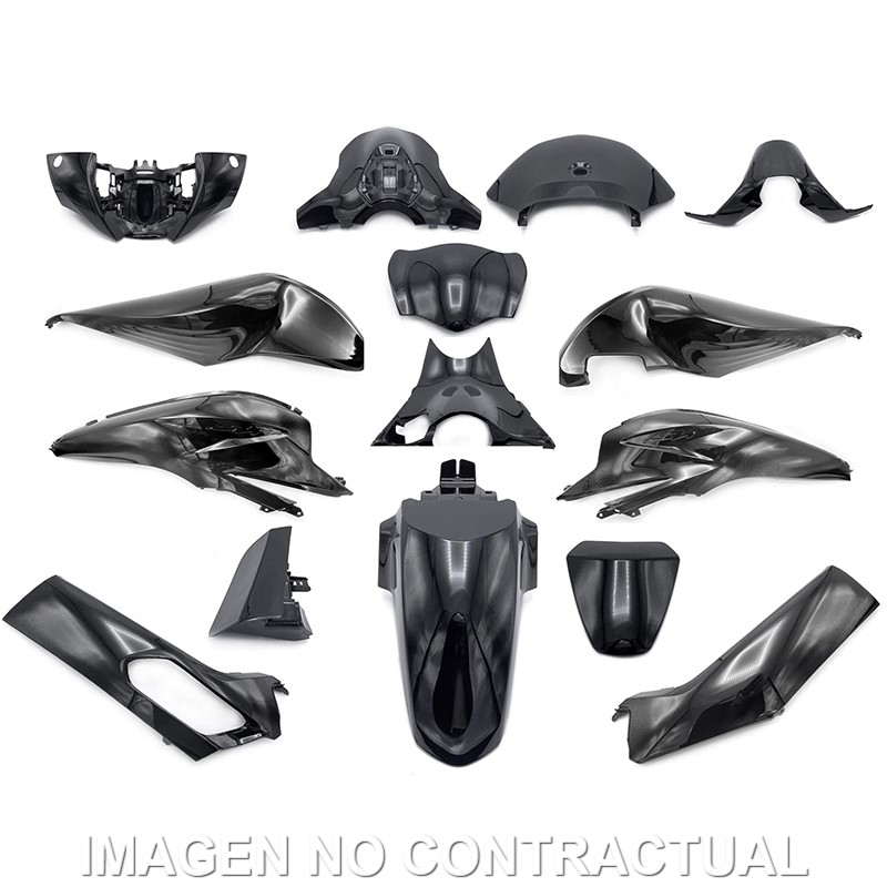 KIT PLASTICOS HERT HONDA SH 125-150 NEGRO BRILLO
