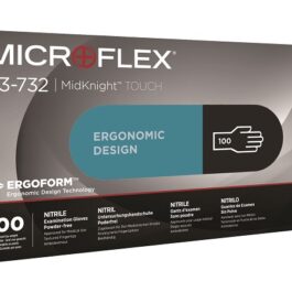GUANTES ANSELL NITRILO MICROFLEX MIDKNIGHT TOUCH 93-732 (medida L)