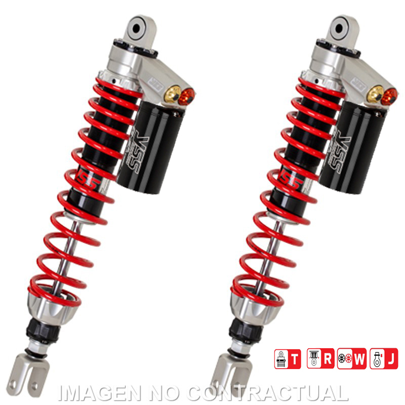 Juego Amortiguadores Traseros YSS Gas Top Line c/Botella superior Honda New Forza 300