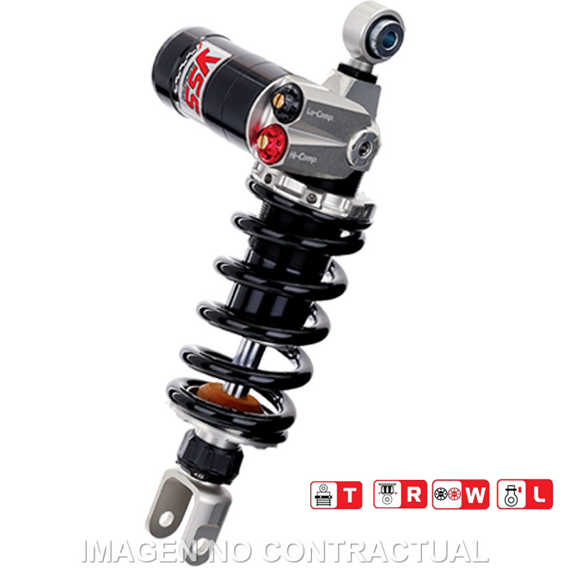 Amortiguador Trasero YSS Gas Top Line c/Botella superior BMW S RR