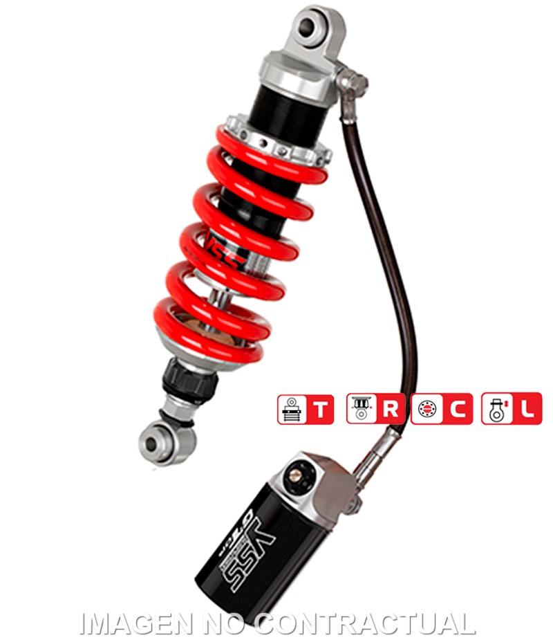 Amortiguador Trasero YSS Gas Top Line c/Botella con latiguillo Honda CB X 500