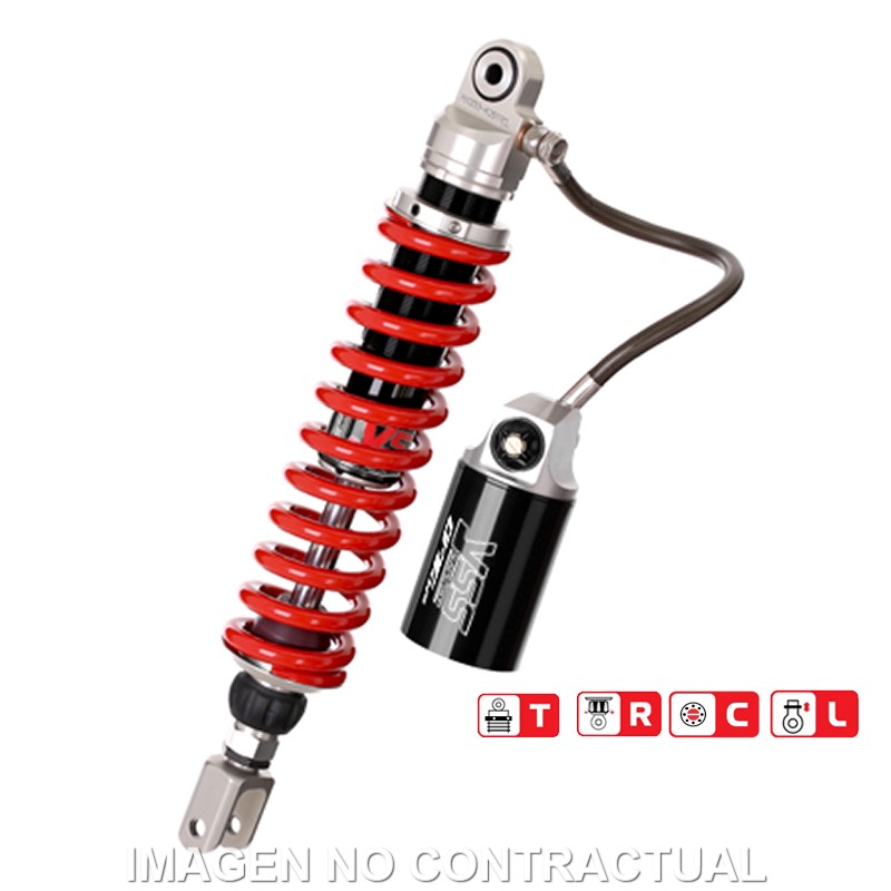 Amortiguador Trasero YSS Gas Top Line c/Botella con latiguillo Kawasaki KLX 125