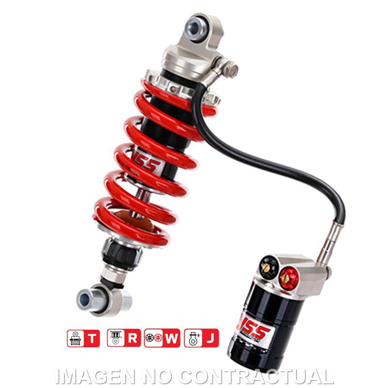 Amortiguador Trasero YSS Gas Top Line c/Botella con latiguillo Yamaha YZF R3