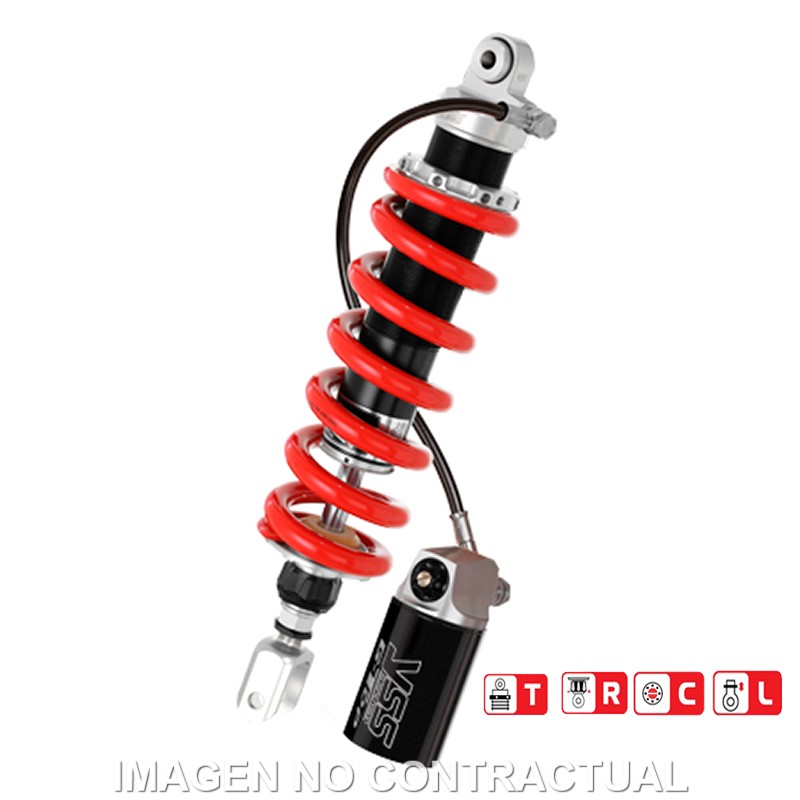 Amortiguador Trasero YSS Gas Top Line c/Botella con latiguillo Yamaha YZF 600