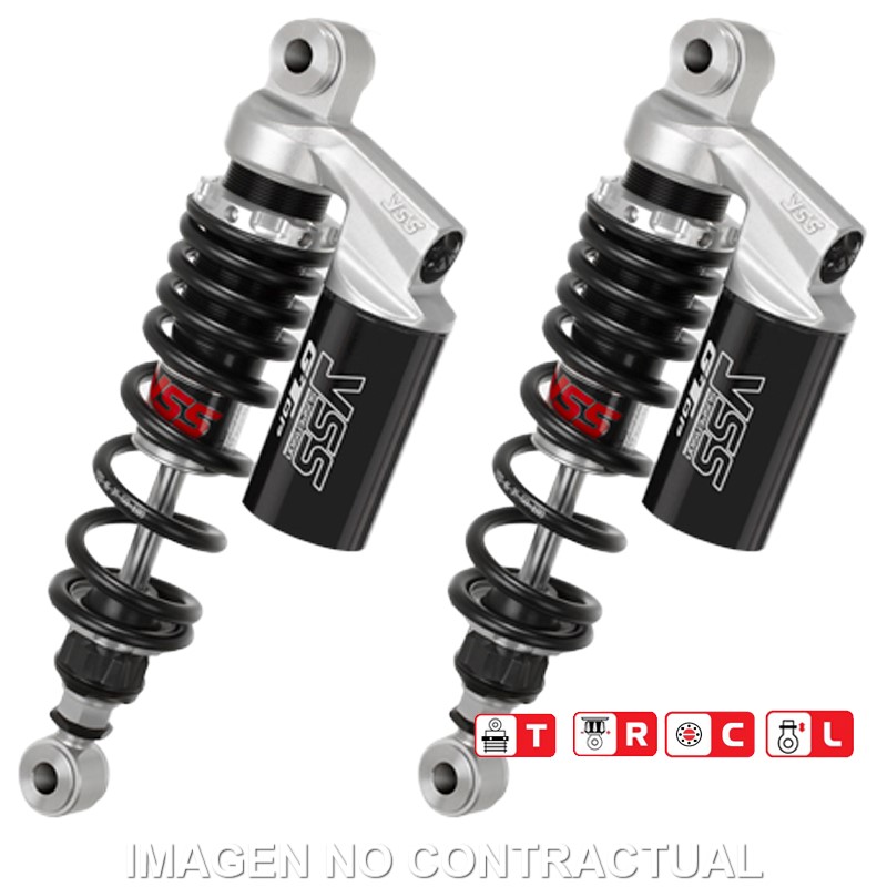 Juego Amortiguadores Traseros YSS Gas Top Line c/Botella superior Ducati Pantah
