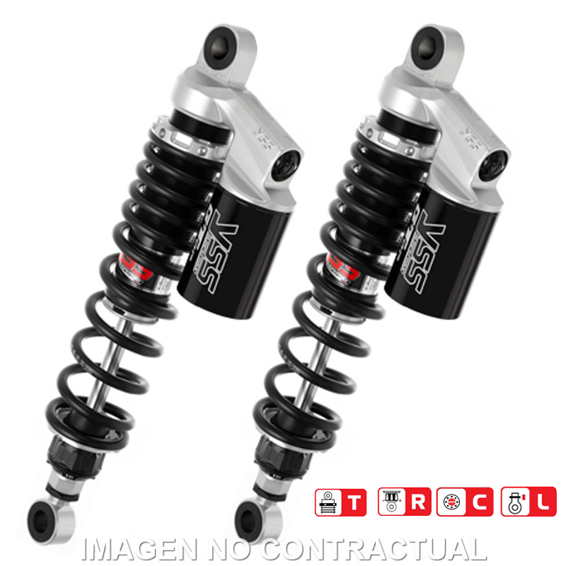 Juego Amortiguadores Traseros YSS Gas Top Line c/Botella superior Kawasaki ER-5 97/00