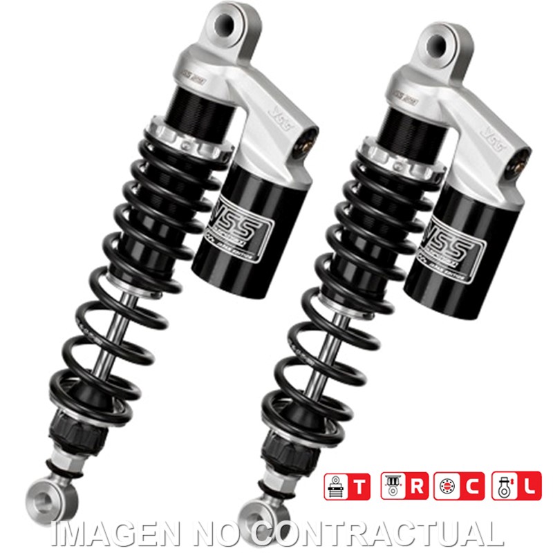 Juego Amortiguadores Traseros YSS Gas Top Line c/Botella superior Triumph Bonnevile 750