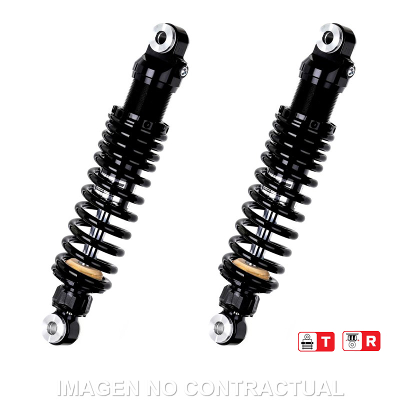 Juego Amortiguadores Traseros YSS Black Edition Gas Top Line Harley Davidson Fat Bob