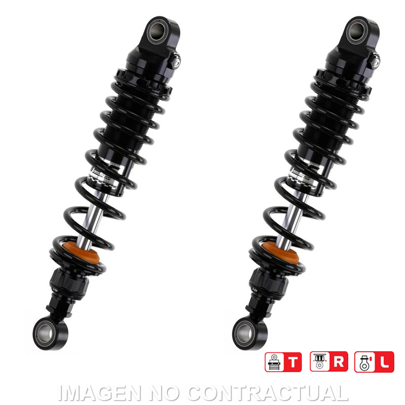 Juego Amortiguadores Traseros YSS Black Edition Gas Top Line Harley Davidson Road King