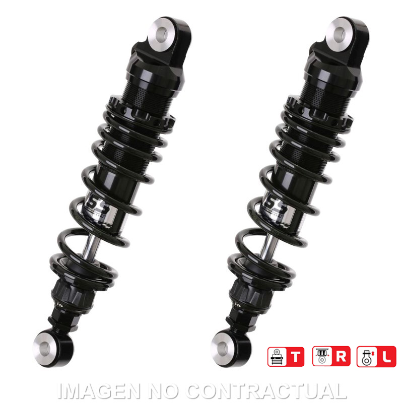 Juego Amortiguadores Traseros YSS Black Edition Gas Top Line Triumph Bonneville