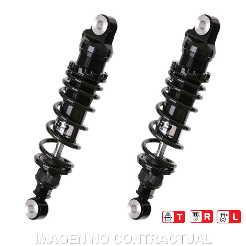 Juego Amortiguadores Traseros YSS Black Edition Gas Top Line Harley Davidson XL883N