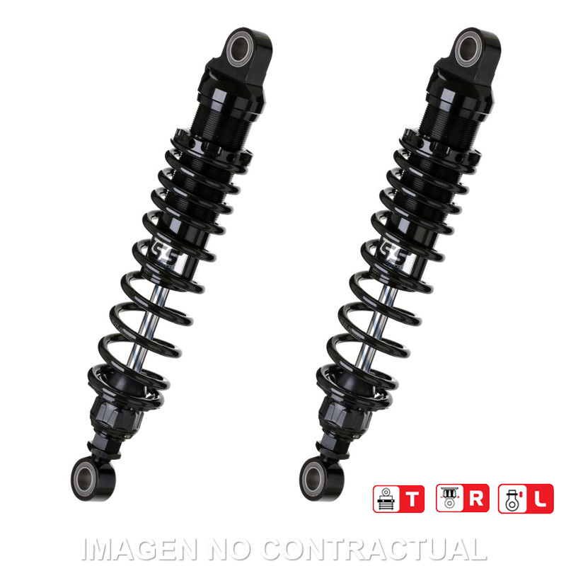 Juego Amortiguadores Traseros YSS Black Edition Gas Top Line Moto Guzzi V35