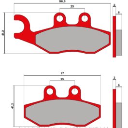 Pastilla Freno Malossi Brake Pads MHR APRILIA SPORTCITY ONE 125