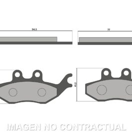 PASTILLA FRENO MALOSSI BRAKE PADS TRASERA PIAGGIO MEDLEY 125